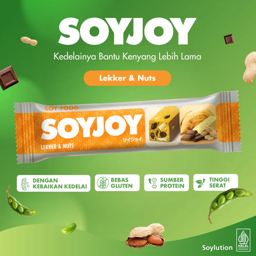 SOYJOY Snack Bar Kedelai Lekker & Nuts - Single
