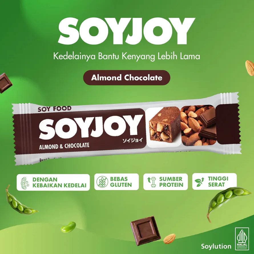 SOYJOY Snack Bar Kedelai Almond & Chocolate - Single